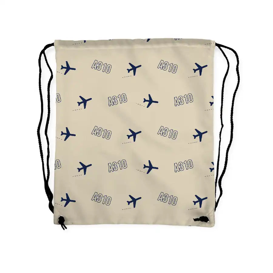Airbus A310-200P2F - Drawstring Bag - 3D Pattern - Beige