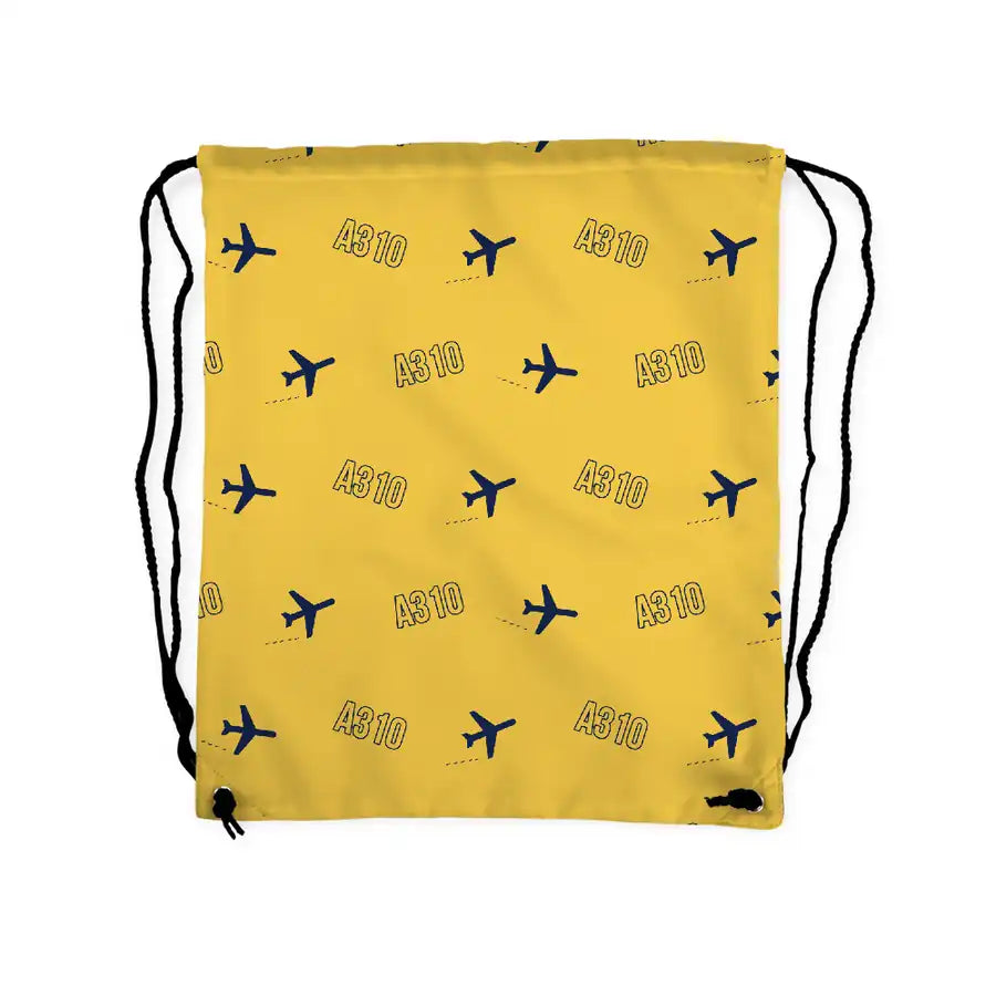 Airbus A310-200P2F - Drawstring Bag - 3D Pattern - Yellow