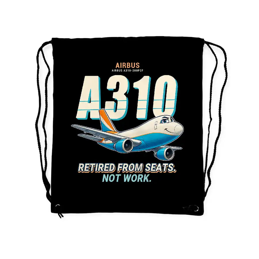 Airbus A310-200P2F - Drawstring Bag - Cartoon - Black