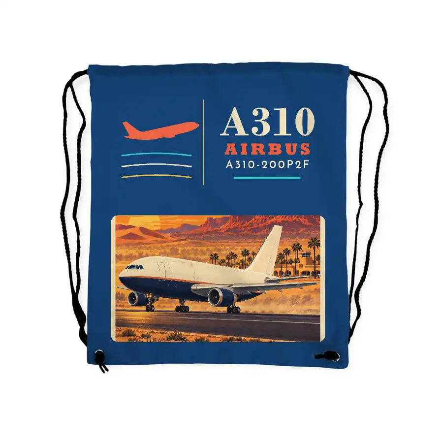 Airbus A310-200P2F - Drawstring Bag - Classic - Blue