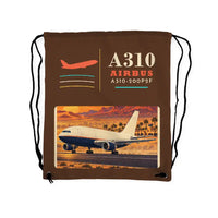 Thumbnail for Airbus A310-200P2F - Drawstring Bag - Classic - Brown