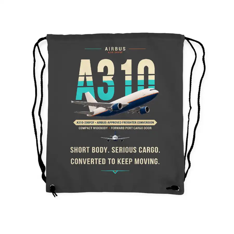 Airbus A310-200P2F - Drawstring Bag - Original - Gray