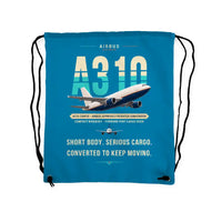 Thumbnail for Airbus A310-200P2F - Drawstring Bag - Original - Light Blue