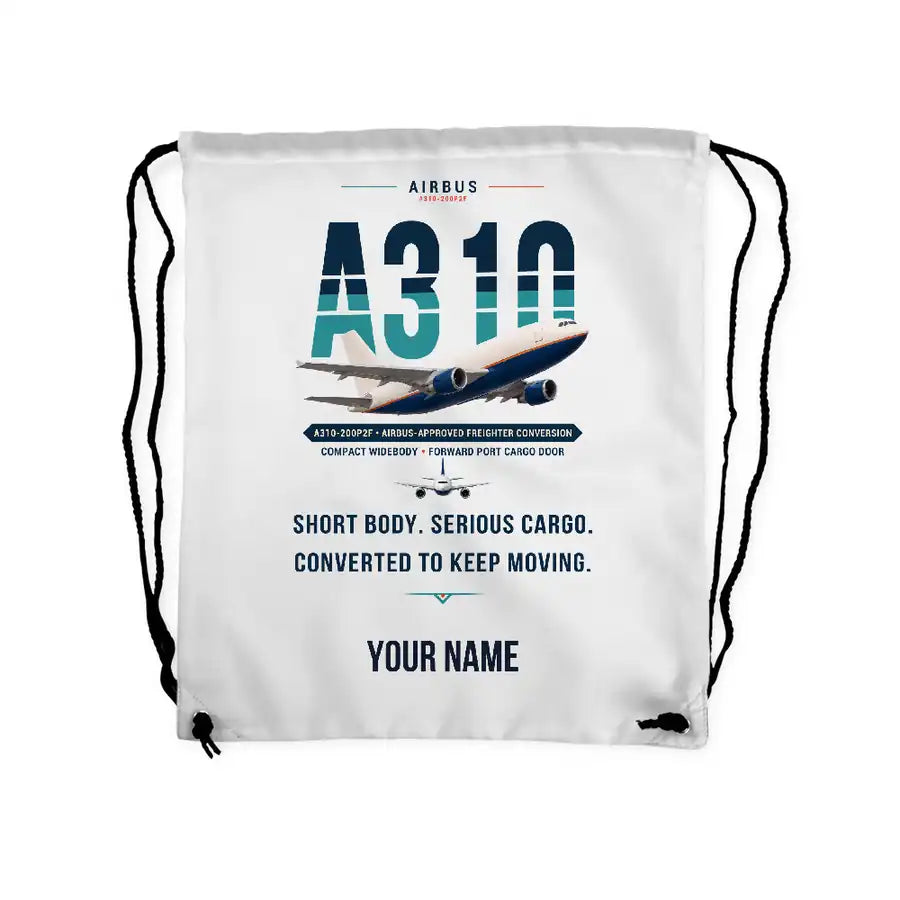 Airbus A310-200P2F - Drawstring Bag - Original + Name - White