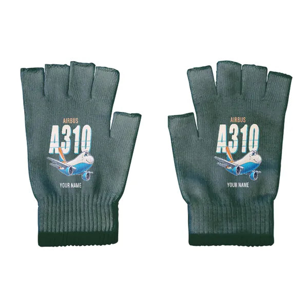 Airbus A310-200P2F - Gloves - Cut - Cartoon + Name - Dark Green
