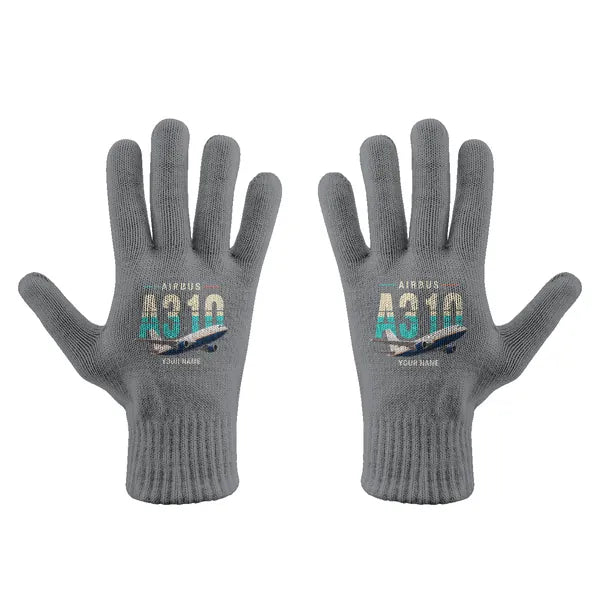 Airbus A310-200P2F - Gloves - Full - Original + Name - Gray