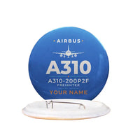 Thumbnail for Airbus A310-200P2F - Heritage + Name - Pin - Blue