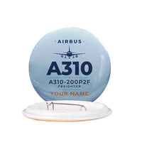 Thumbnail for Airbus A310-200P2F - Heritage + Name - Pin - Light Blue