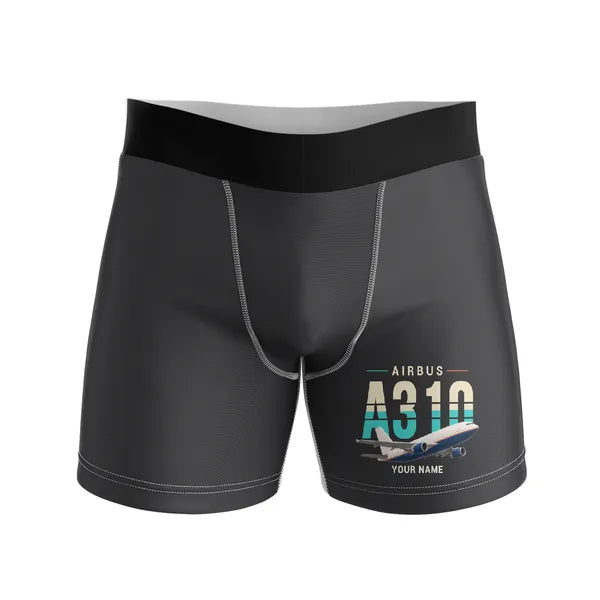 Airbus A310-200P2F - Men Boxers - Original + Name - Black