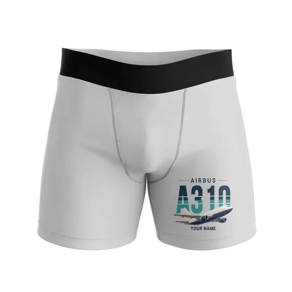 Airbus A310-200P2F - Men Boxers - Original + Name - Light Gray