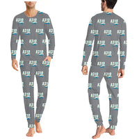 Thumbnail for Airbus A310-200P2F - Men Pajamas - Cartoon Pattern - Gray
