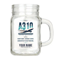Thumbnail for Airbus A310-200P2F - Original + Name - Cocktail Glass (Mason Jar)
