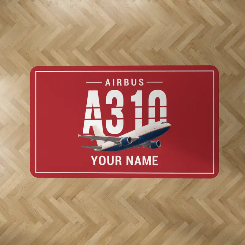 Airbus A310-200P2F - Original + Name - Rectangle Carpet - Red