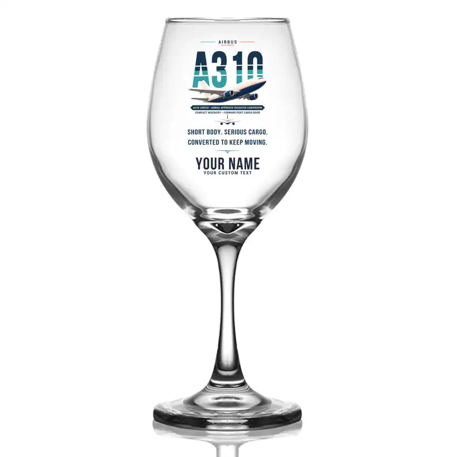 Airbus A310-200P2F - Original + Name - Wine Glass