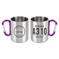 Thumbnail for Airbus A310-200P2F - Outdoors Mug - Tag + Name - Purple