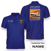 Thumbnail for Airbus A310-200P2F - Poster - Double-Side Polo - Blue + Name