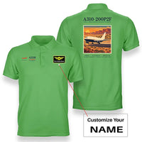 Thumbnail for Airbus A310-200P2F - Poster - Double-Side Polo - Light Green + Name