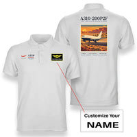 Thumbnail for Airbus A310-200P2F - Poster - Double-Side Polo - White + Name