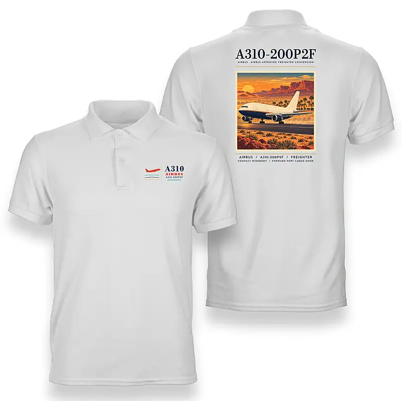 Airbus A310-200P2F - Poster - Double-Side Polo - White