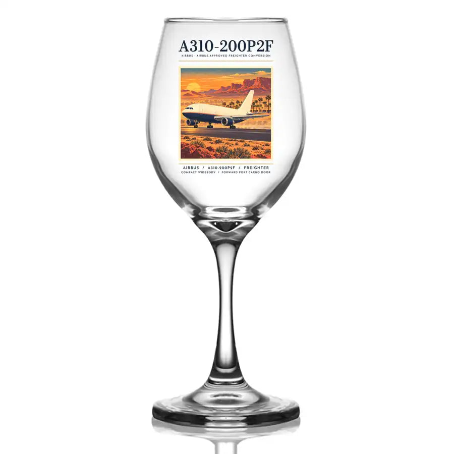 Airbus A310-200P2F - Poster - Wine Glass