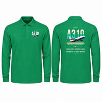 Thumbnail for Airbus A310-200P2F Premium Polo T-Shirts - Original - Long Sleeve - Green
