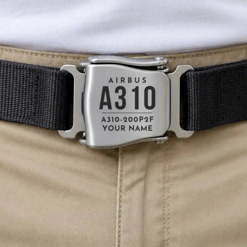 Airbus A310-200P2F - Seat Belt - Tag + Name - Black