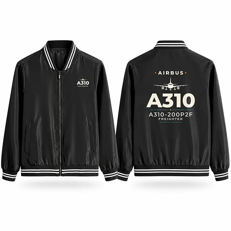 Airbus A310-200P2F Stylish Jackets - Baseball Collar - Heritage - Black