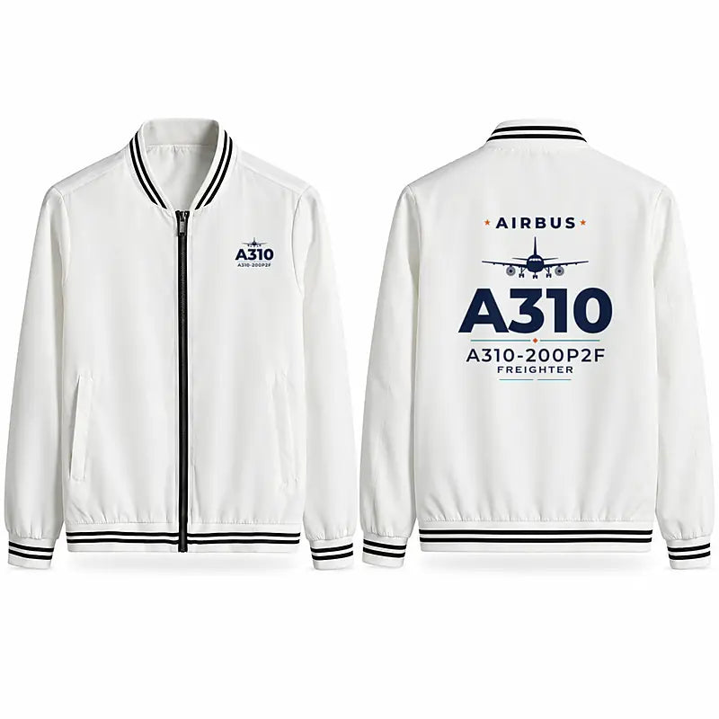 Airbus A310-200P2F Stylish Jackets - Baseball Collar - Heritage - White