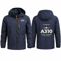 Thumbnail for Airbus A310-200P2F Stylish Jackets - Hooded Windbreaker - Heritage - Navy Blue
