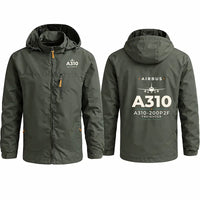 Thumbnail for Airbus A310-200P2F Stylish Jackets - Hooded Windbreaker - Heritage - Olive Green