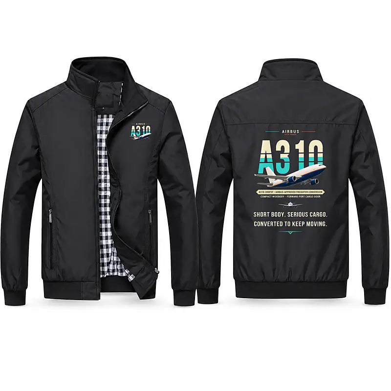 Airbus A310-200P2F Stylish Jackets - Stand Collar - Original - Black