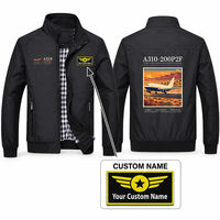 Thumbnail for Airbus A310-200P2F Stylish Jackets - Stand Collar - Poster + Name - Black