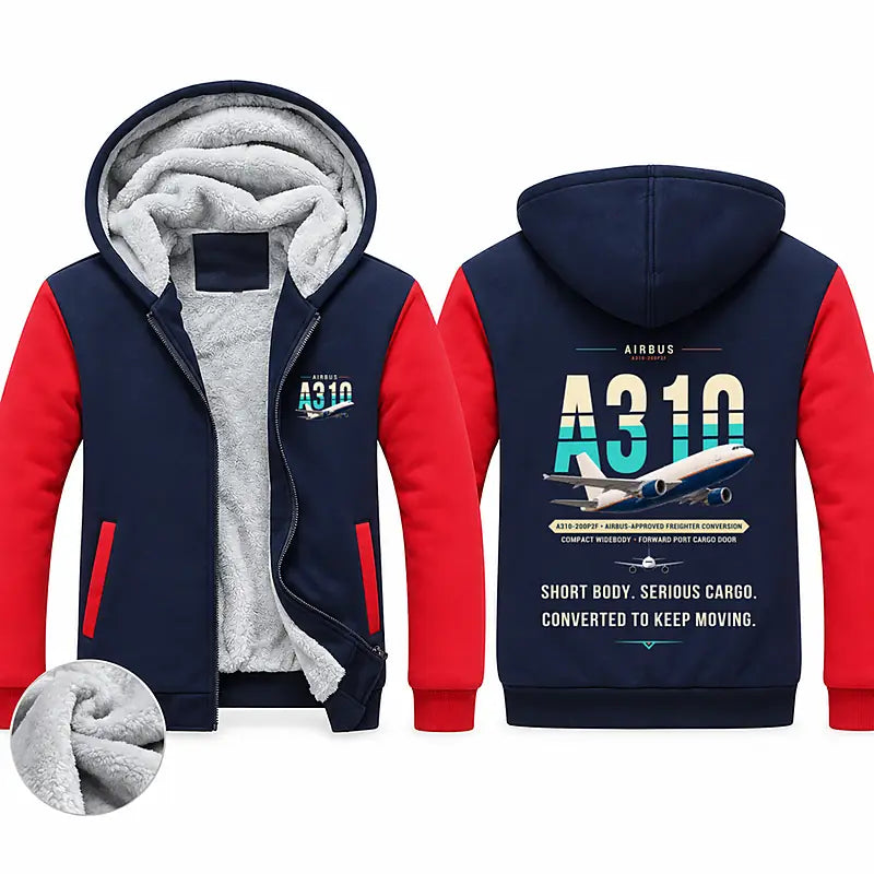 Airbus A310-200P2F Zipped Sweatshirts - Original - Navy & Red