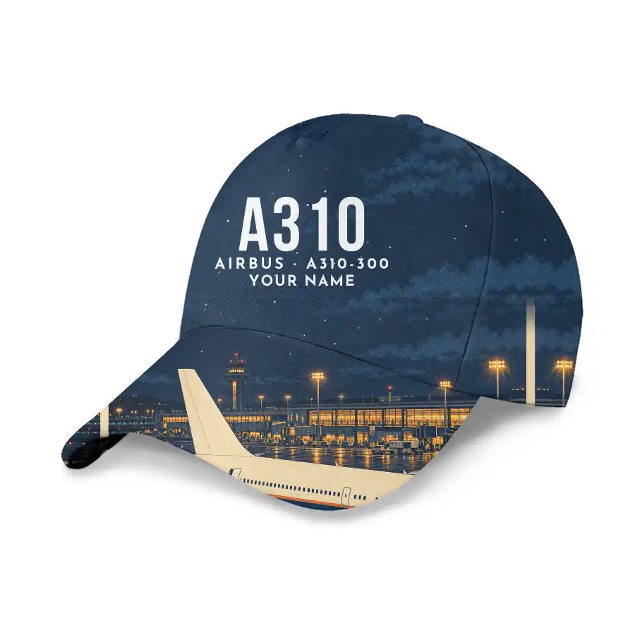 Airbus A310-300 3D All-Over Print Clothing - Cap - 3D + Name
