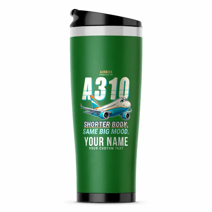 Airbus A310-300 - Cartoon + Name - Stainless Steel (No Holder) - Green