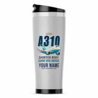 Thumbnail for Airbus A310-300 - Cartoon + Name - Stainless Steel (No Holder) - Light Gray