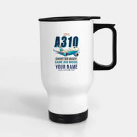 Thumbnail for Airbus A310-300 - Cartoon + Name - Stainless Steel with Holder - White