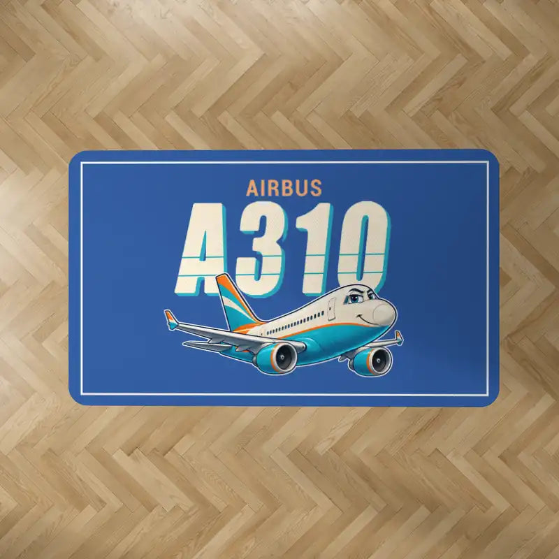 Airbus A310-300 - Cartoon - Rectangle Carpet - Blue