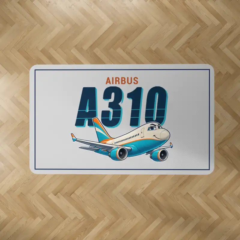 Airbus A310-300 - Cartoon - Rectangle Carpet - Light Gray