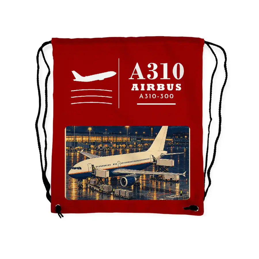 Airbus A310-300 - Drawstring Bag - Classic - Red