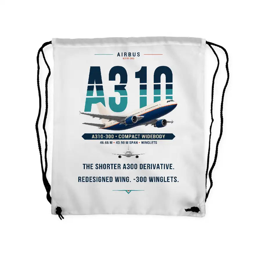Airbus A310-300 - Drawstring Bag - Original - White