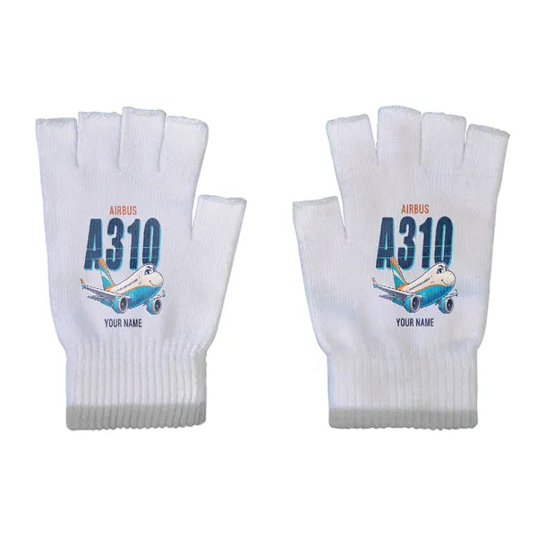 Airbus A310-300 - Gloves - Cut - Cartoon + Name - Light Gray