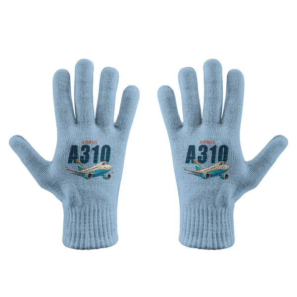 Airbus A310-300 - Gloves - Full - Cartoon - Light Blue