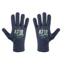Thumbnail for Airbus A310-300 - Gloves - Full - Cartoon + Name - Navy Blue