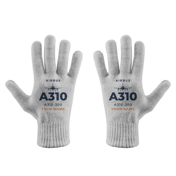Airbus A310-300 - Gloves - Full - Heritage + Name - Light Gray