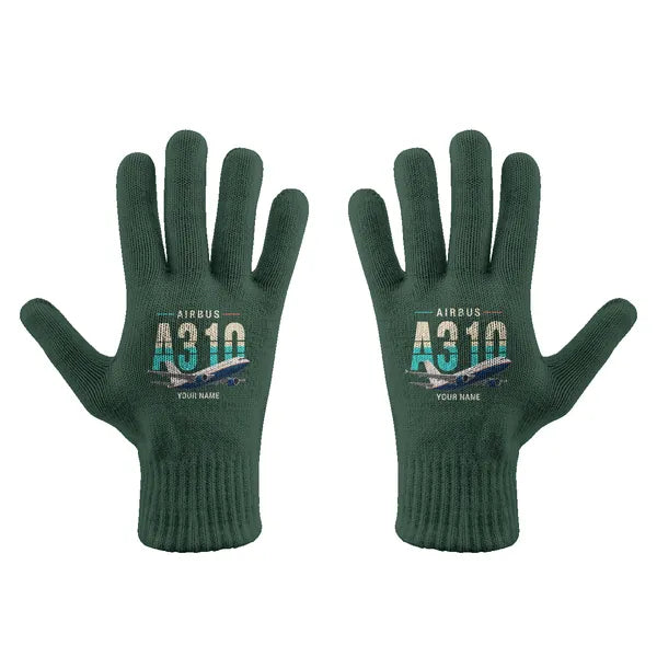 Airbus A310-300 - Gloves - Full - Original + Name - Dark Green