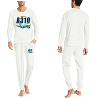 Thumbnail for Airbus A310-300 - Men Pajamas - Cartoon Chest - White
