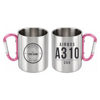Thumbnail for Airbus A310-300 - Outdoors Mug - Tag + Name - Pink