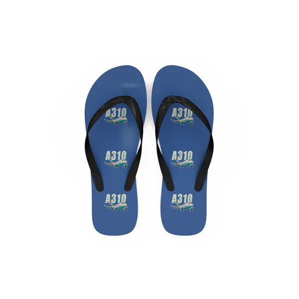 Airbus A310-300 - Slippers - Flip Flops - Cartoon Pattern - Blue