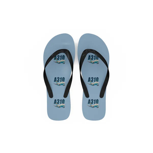 Airbus A310-300 - Slippers - Flip Flops - Cartoon Pattern - Light Blue